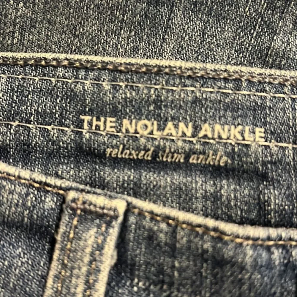 Adriano Goldschmied Women's Blue The Nolan Ankle Distressed Denim Jeans Size 26 - Picture 7 of 10